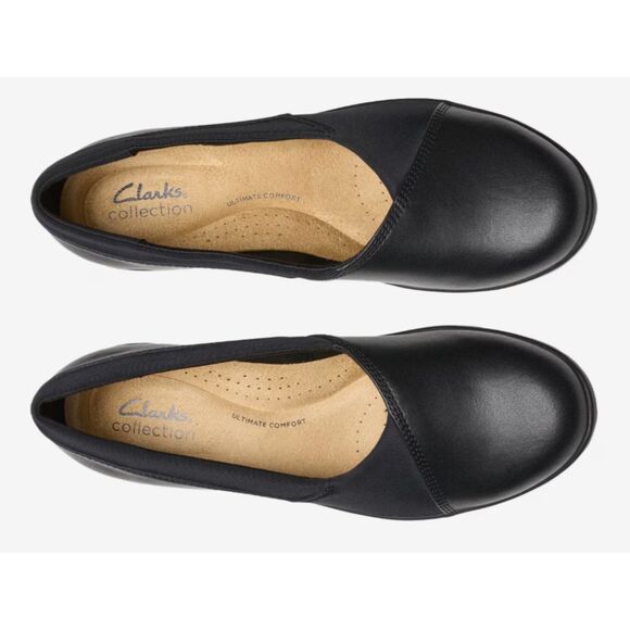 NWT Leather Clarks Suttyn Walk Wedge Slip-On - 10M - Picture 7 of 14